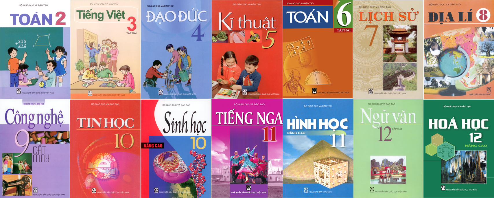 Giá bán sách giáo khoa từ lớp 2 đến lớp 12 phục vụ năm học 2020 - 2021